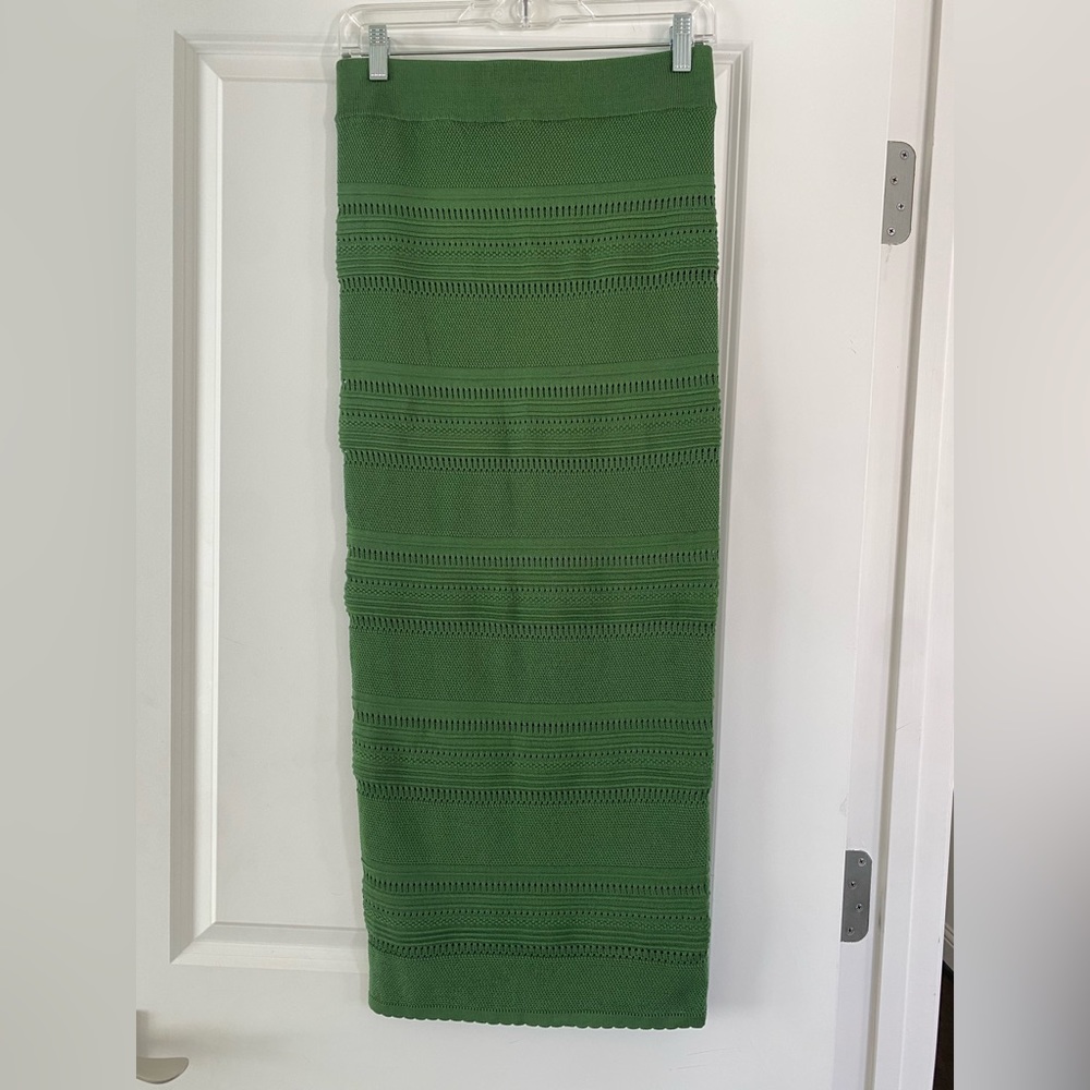 Ronny Kobo green knit skirt